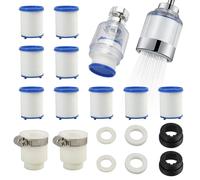 Jecdfs Set di 2 Filtri Anticalcare per Rubinetto Cucina, filtro per rubinetto cucina, Filtro Acqua Rubinetto Universale, Elimina Calcare e Metalli Pesanti, Installazione Semplice