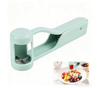 Jecdfs Taglia Uva per Bambini e Neonati, Affetta Frutta Sicuro per Pomodori Ciliegia e Fragole, Strumento per Insalate di Verdure e Frutta, Facile da Pulire e Utile in Cucina (Blu)