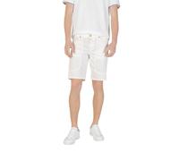 Jeckerson White Cotton Bermuda - W36