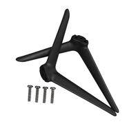 JECOMPRIS 1 Paio Base porta tv piedini a doppio foro gambe tv universali Stand TV gambe di ricambio per tv gambe del supporto per schermo TV porta tv con supporto plastica Nero