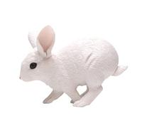 JECOMPRIS 1 Pezzo Grandi Ornamenti Di Coniglio Bianco Figura Mini Figurina Divertente Peluche Arredamento Per La Casa Carino Figurine Di Animali Coniglietto Di Casa Pvc Bianca