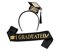 JECOMPRIS 1 Set Banca Del Cappello Da Bachelor Laurea Per Lui Fascia Per Di Laurea Fascia Senior 2023 Laureato Fascia Per La Laurea Fascia Per Cappuccio Di Laurea Plastica