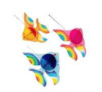 JECOMPRIS 1 Set Decorazione A Forma di Ciondolo A Forma di Pesce A Nido d'Ape per Compleanno da Appendere Tropicale Colorato Cosa sarà Centrotavola Finto A Forma di Pesce 3 Pezzi