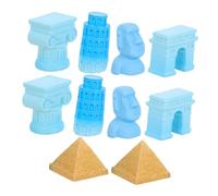 JECOMPRIS 1 Set Modelli Architettonici Di Fama Mondiale Pilastro Romano in Miniatura Torre Pendente Di Pisa Figure Egiziane Mini Pilastro Romano Figurine Egiziane Resina