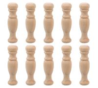 JECOMPRIS 10 Pezzi Fusi per Scale in Legno Massello, Pilastri Romani Decorativi per Balaustre, Accessori per Casa delle Bambole, Colonne Miniatura per Decorazioni Artigianali