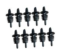 JECOMPRIS 10 pezzi Versatori per Vino in PVC Nero Tappi Versatore Pratici e Riutilizzabili per Bottiglie e Ostruzione Accessori per Bar e Feste