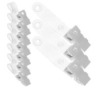 JECOMPRIS 100 Clip per Badge in Plastica Bianca, Portabiglietti Piccoli per Tessere Identificative e Targhette, Clip per Badge da Lavoro Pratiche e Resistenti per Ufficio e Uso Quotidiano