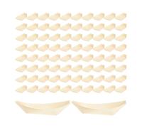 JECOMPRIS 100 Pezzi Barchetta Sushi in Legno, Dessert Dish, Forma a Barca, Kaki, Usa e Getta, Multifunzione, per Dessert e Snack, per e Feste di Compleanno