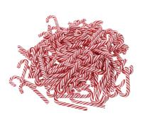 JECOMPRIS 100 Pezzi Bastoncini di Zucchero Natalizi Miniatura in Resina Righe Rosse e Bianche Ciondoli Fai da Te per Decorazioni Natalizie Accessori per Custodie Telefono e Cancelleria
