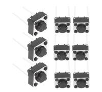 JECOMPRIS 100pezzi Pulsanti Tattili Momentanei in Plastica per Breadboard Pcb Componente Elettronico Design Leggero al Tatto Attivazione Sensibile Installazione Verticale