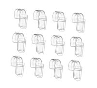 JECOMPRIS 12 pezzi Clip Trasparenti Appendibili in Plastica per Bagno Fissaggio per Asciugamani Tubetti e Accessori Design Semplice per Organizzazione Casa