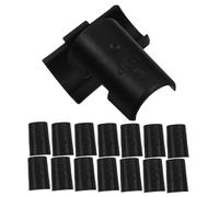 JECOMPRIS 16 Pezzi mensola scaffali Clip per Ripiani in Metallo Chiusure per Ripiani in Filo di plastica Clip in plastica Post-scaffalatura Clip della Staffa Parti della griglia Nero