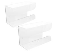 JECOMPRIS 2 pezzi Dispenser da Parete per Carta Igienica e Asciugamani Senza Porta Salviette Trasparente Sospensione Contenitore Multiuso con Grande Capacità e Design Elegante Forma di