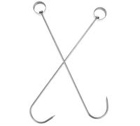 JECOMPRIS 2 Pezzi Gancio per anatra arrosto gancio per carne in acciaio inossidabile gancio da macello gancio per griglia accessori per pancetta gancio di manzo Silver