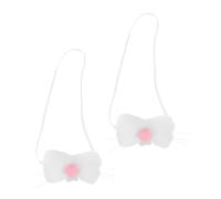 JECOMPRIS 2 Pezzi Maschera per Forma Naso Coniglio Bianco per Costume e Giochi Ruolo Accessori Cosplay per Feste e Spettacoli Scolastici