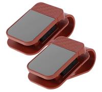 JECOMPRIS 2 pezzi Porta Occhiali Auto Clip Carbonio Supporto Occhiali Sole da Visiera con Design Salvaspazio Finitura Elegante per Interni Auto Clip Portaocchiali Veicolo Raffinata e