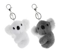 JECOMPRIS 2 pezzi Portachiavi Koala Peluche Decorazione Soffice per Borsa e Chiavi Portachiavi Regalo Festa con Design Realistico e Tocco Morbido per Zaino e Borsa