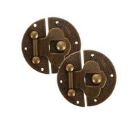 JECOMPRIS 2 Pezzi Scatola in Ottone Fibbia per Mobiletto Chiusura per Porta dell'Armadio Chiusura per Cassapanca Chiusura A Levetta Chiusura A Molla per Porta dell'Armadio Chiusura