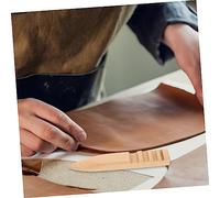 JECOMPRIS 2 pezzi Strumenti per Levigare Bordi Faggio per Cuoio Levigatore Manuale Ergonomico per Lucidare e Raschiare Pellame Utensile Resistente e Durevole