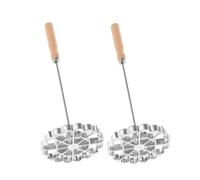 JECOMPRIS 2 Pezzi Swedish Rosette Maker Resistente Ad Alte Temperature Stampi per Fritti e Waffle per Dolci Snack e Cucina Casalinga Design Unico per Uso Versatile e Distribuzione Uniforme