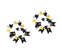 JECOMPRIS 2 Set Il Cappello Del Dottore Tira La Bandiera Striscione Appeso Alla Laurea Bandierina Della Festa Di Laurea Striscione Laureato Bandiera Della Stamina Di Laurea Carta 2 Pezzi*2