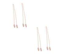 JECOMPRIS 2 Set Portatovagliolo Grucce Attaccapanni Bavaglini Sbavati Bavaglino Clip Fermagli Per Bavaglini Domestici Corda Per Tovaglioli A Catena Lunga Lega Di Zinco Rose Gold 2 Pezzi * 2