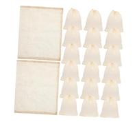 JECOMPRIS 20 pezzi Sacchetti Filtranti Riutilizzabili con Coulisse per Spezie e Brodo in Resistente al Calore Sacchetti Infusione per Zuppe e Tè Capacità Grande