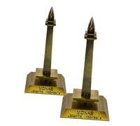 JECOMPRIS 2pezzi Statua Torre Architettonica in Zinco Scultura Torre Indonesiana per Decorazione da Statuina Vintage e Ufficio