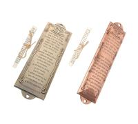 JECOMPRIS 2sets Mezuzah da in Metallo con Targa Benedisci Questa Casa Decorazione Mediorientale per Inaugurazione Ebraica Benedizione Inglese Ebraica Inclusa