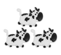 JECOMPRIS 3 Pezzi Antivibrante in Silicone, Forma Mucca | Installazione Rapida, Migliora il Controllo, per Pratica e Decorazione della Racchetta