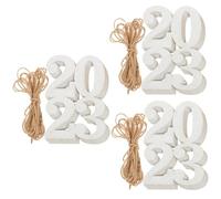 JECOMPRIS 3 Set Carta di Laurea Etichetta Glitter Anziano 2023 Decorazione Decorazioni per La Tavola dei Laureati Complimenti Laurea Decorazioni Corda di Argento 48 Pezzi * 3