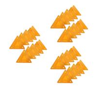 JECOMPRIS 3 Set Riflettore per Auto Triangolo di Avvertimento Riflettori per Catarifrangenti Triangolari Lungo La Strada Triangoli Stradali Riflettenti Plastica Yellow 10 Pezzi * 3