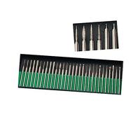 JECOMPRIS 30pezzi Punte Diamantate Rivestite Titanio Grit Strumenti Rotanti Per Incisione Di Gioielli e Pietre Forme Assortite Per Progetti Creativi e Fai Da Te