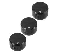 JECOMPRIS 3pezzi Manopole Per Chitarra in Alluminio Manopole Di Controllo Del Volume Zigrinate Interruttore Potenziometro Rotativo Per Amplificatori Teatro Studio Basso