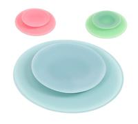 JECOMPRIS 3pezzi Piatto Ventosa in Silicone Ciotola Ventosa Per Ragazzo Ragazza Tovaglietta in Silicone Forte Aderenza Utilizzabile Su Superfici Lisce Come Tavoli e Vassoi Facile Da e Smonta