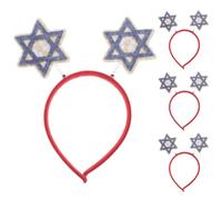 JECOMPRIS 4 Cerchietti per Chioma Hanukkah con Stelle di David, Accessori per Feste di Pasqua e Celebrazioni, Fasce per Chioma Confortevoli e Antiscivolo per Foto e Party di Tutte le Età