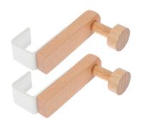 JECOMPRIS 4 ganci per porta appendiabiti da parete portachiavi resistenti appendiabiti in bambù appendiabiti porta porta asciugamano da esterno sopra il appendiabiti ganci posteriori per porte in