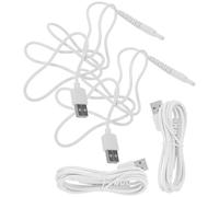 JECOMPRIS 4 Pezzi Cavo di Ricarica USB per Idropulsore Portatile, Cavo Caricatore per Water Flosser, Tpe, Bianco, per Viaggio e Trasferte di Lavoro