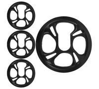 JECOMPRIS 4 Pezzi Copricatena Bicicletta, Protezione Corona Anteriore in Plastica Nero, per Guarnitura 4 Fori, Protezione Estesa e Riduzione Rumore, per Bici da Corsa e Ciclismo
