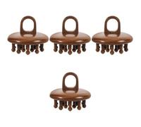 JECOMPRIS 4 Pezzi Pettine Ergonomico con Denti Larghi per Al Capelluto e Districamento per Tutti Tipi Materiale Naturale per Esperienza