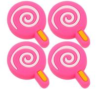 JECOMPRIS 4 Pezzi Racchetta Tennis Rosa in Silicone a Forma Lecca | Riduce Rumore Corde e Affaticamento Mano, per Pratica Tennis e Allenamento Junior
