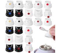 JECOMPRIS 40 Pezzi Spray Paint Caps, Spray Paint Nozzles for Cans, Pp, Bianco, Ugello di Precisione per Bombolette Aerosol, per Verniciatura e Progetti Domestici