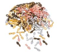 JECOMPRIS 400 Pezzi Glue On Bail per Gioielli, Pendenti Piccoli, Lega, Piatto, Ovale e Rotondo, per Creazione di Collane e Orecchini, Produzione Commerciale e Fai da Te