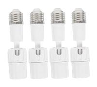 JECOMPRIS 4pezzi Adattatore Per Portalampada in Abs Prolunga Per Base Per Prolunga Flessibilità e Compatibile Led e Per Interni Ed Esterni