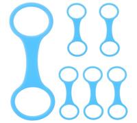 JECOMPRIS 6 Pezzi Clip per Boccaglio in Silicone, Fermacorda 8, Accessorio per Tubo Snorkel, Design Flessibile, 1 Pz, per attività Subacquee e Immersioni, per Famiglie e Gruppi