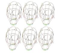 JECOMPRIS 6 Pezzi Copertura Design Semplice in Rete di Ferro Protezione Anti-scottatura e Isolamento per Lampada Riscaldante Rettile per Terrari Moderni