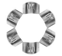 JECOMPRIS 6 Pezzi Protezione Dita in Acciaio Inox, Copri Dita per Taglio e Affettatura, Argento, Ergonomica, per Cucinare e Tagliare Verdure, per Casalinghe e Addetti Cucina