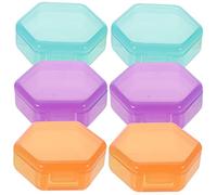 JECOMPRIS 6pezzi Organizer Portatile Per Pillole Da Viaggio Da Contenitore Per Medicinali Compatti Design Sicuro e Resistente Per Gioielli e Piccole Cose