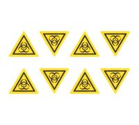 JECOMPRIS 8 Adesivi di Avvertenza Biosicurezza per Laboratorio Etichette Segnaletica di Sicurezza Biologico in Materiale PC Facili da Applicare Aderenza Forte per Uso Professionale