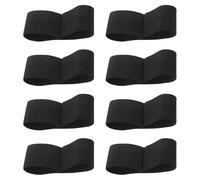 JECOMPRIS 8 Pezzi Bracciale da Lutto Nero Elastico, Fascia Commemorativa in Poliestere, Regolabile, Resta in Posizione, per Hockey e Ciclismo, Uomo e Donna